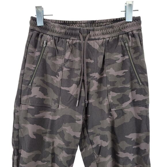Athleta Camo Jogger Pants "Farallon" Size 4 Midrise Dark Gray Olive Green Crop - Picture 4 of 12